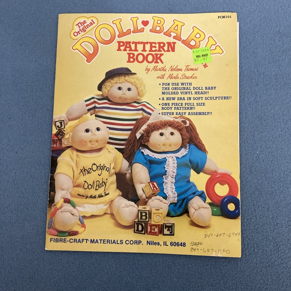 The Original Doll Baby Pattern Book w/Uncut "One Piece Full Size Body‎ Pattern"